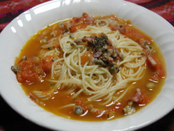 しじみのスープスパゲティー　（4人分）